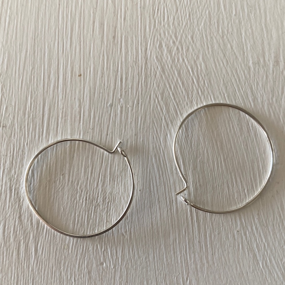 Silver 1” hoops